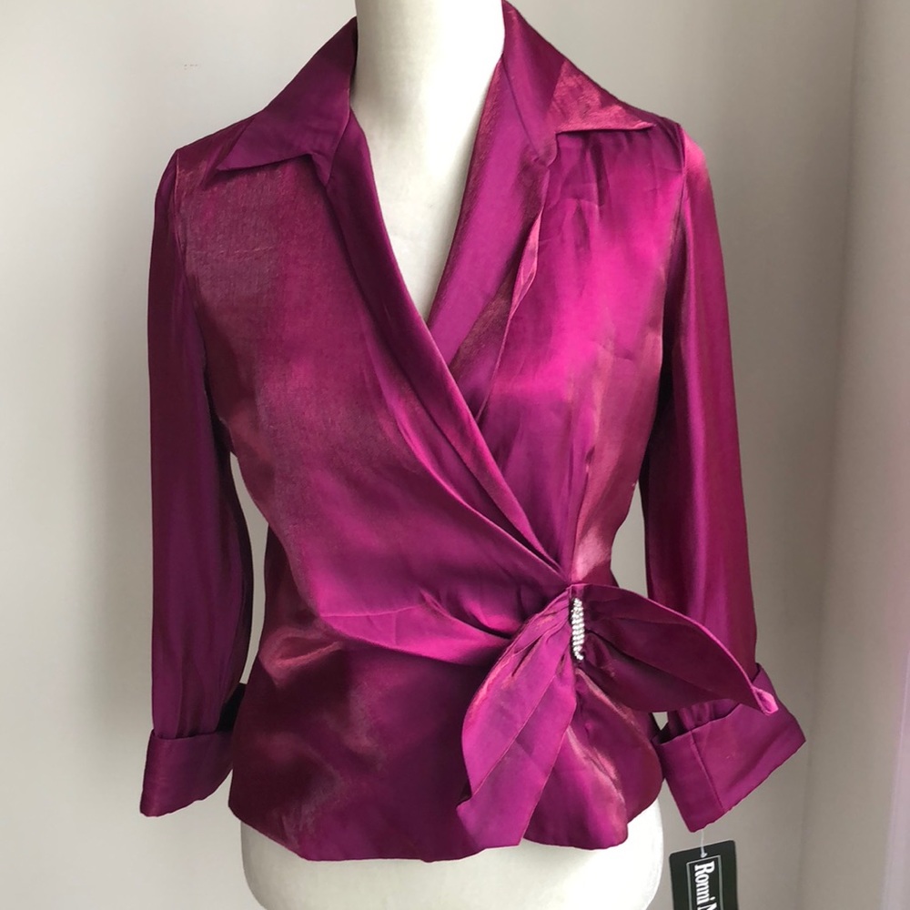 Ronni Nicole Fuchsia Formal Top Size M